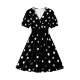 Black & White Polka Dot Wrap Dress
